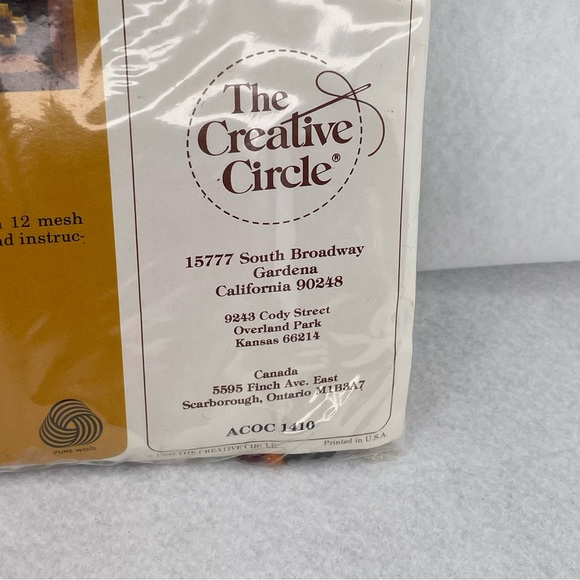 VTG The Creative Circle DIY Needlepoint Kit 1424 Harvest Time 1983 Embroidery - Picture 6 of 12